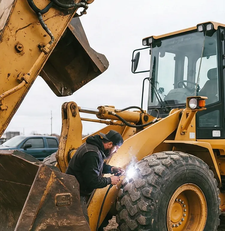 Johnathan Batts onsite heavy equipment repair