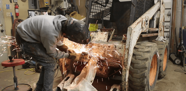 Skid steer service in the field