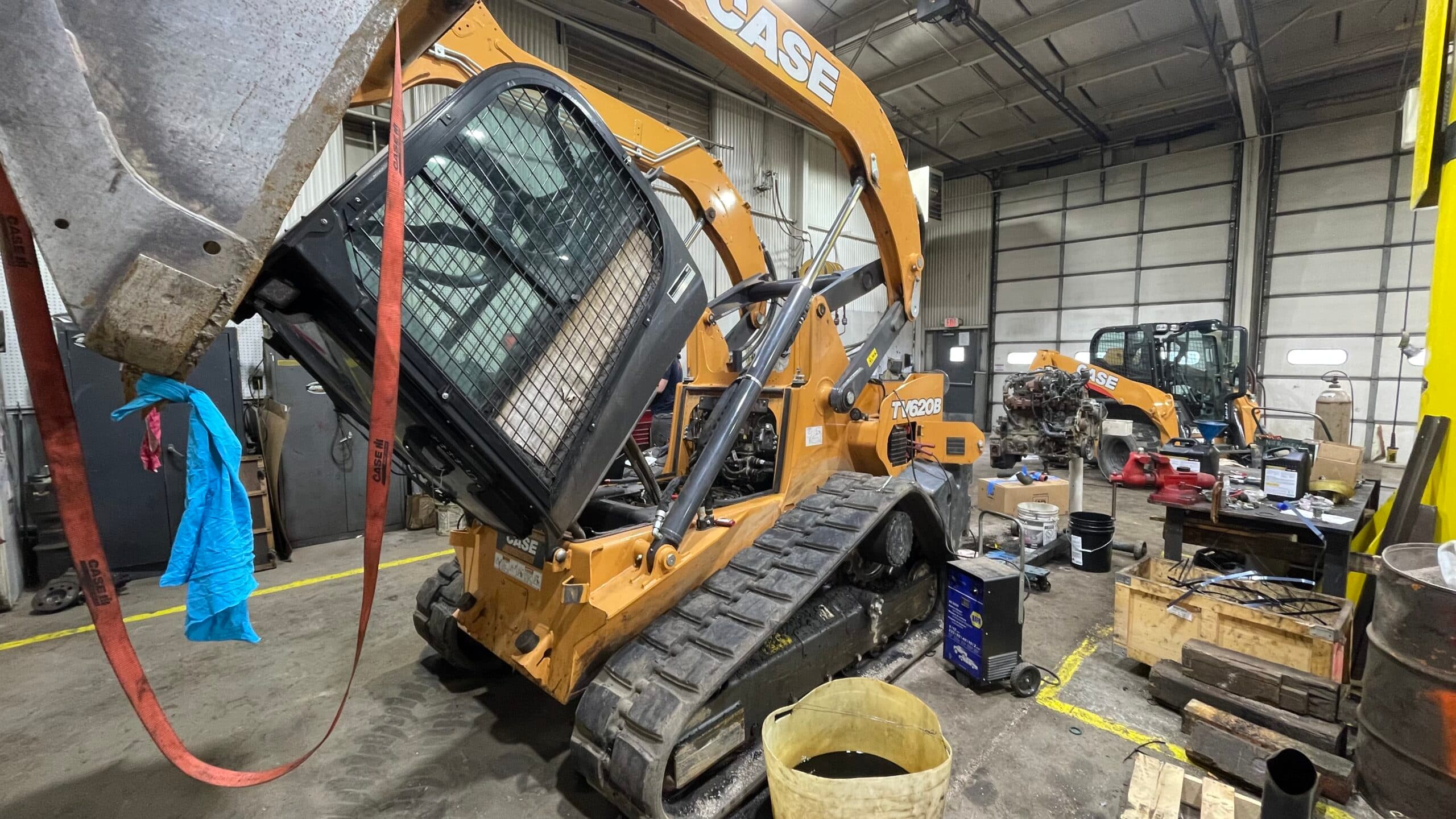 Track loader repair at the jobsite